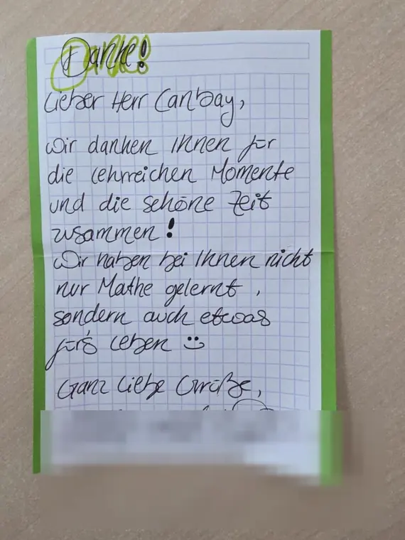 Persönliche Dankeskarte an Europec
